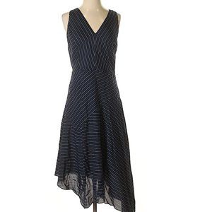 WHBM Asymmetrical Navy & White Stripe Dress w/tags